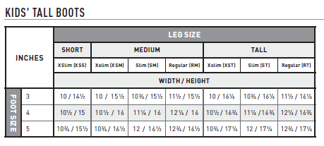 Ariat Boot Size Chart