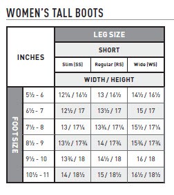 Ariat Monaco Size Chart