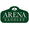 Arena Saddles brand logo, link to Arena Saddles products page