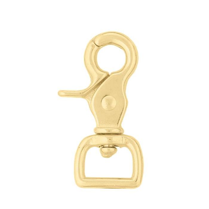 Square Scissor Snap Solid Brass