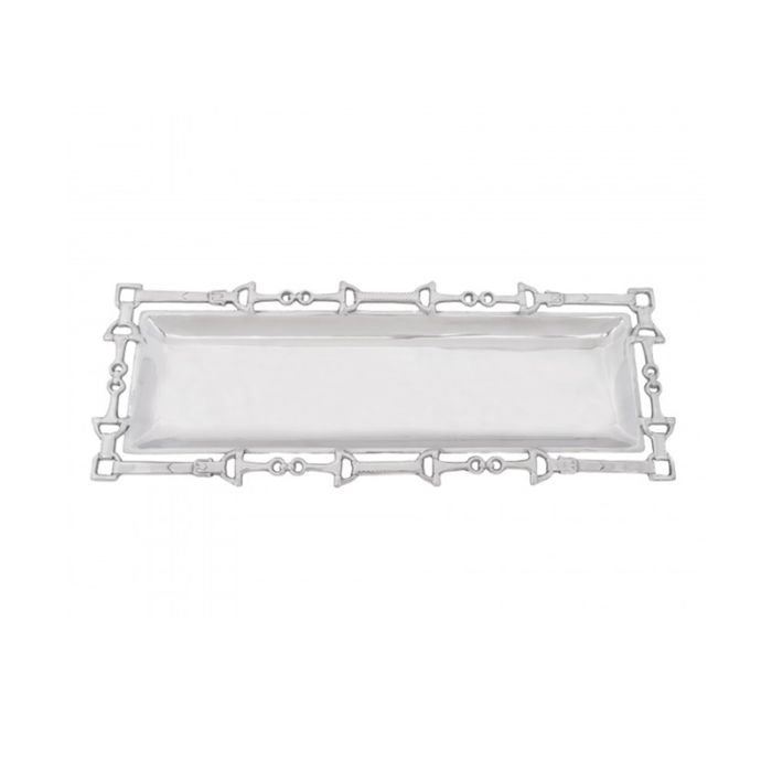 Arthur Court Oblong Equestrian Tray w/ Openwork