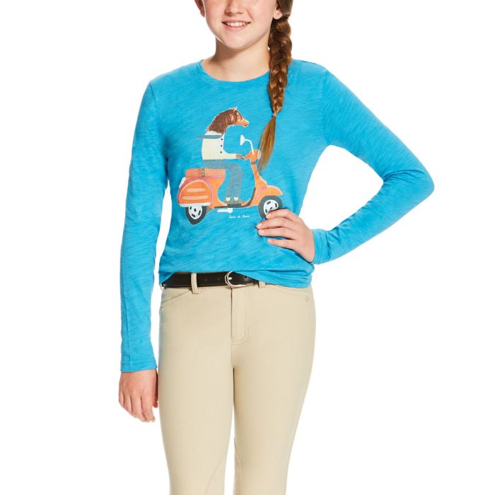 ARIAT GIRLS SCOOTIN LS TEE
