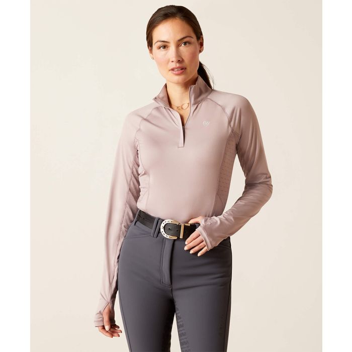 Ariat Ladies Lowell 2.0 1/4 Zip Baselayer Long Sleeve Shirt (Solid Colors)