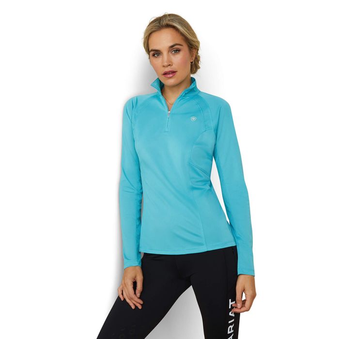 Ariat Ladies Sunstopper 2.0 - 1/4 Zip LS Baselayer Shirt (Solid Colors)
