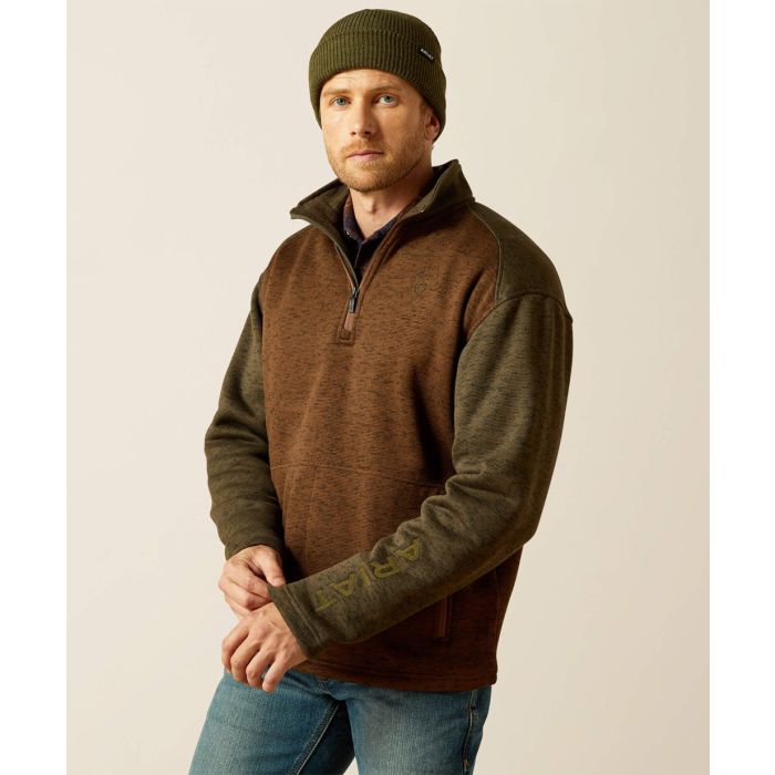 Ariat Mens Caldwell Logo 1/4 Zip Sweater