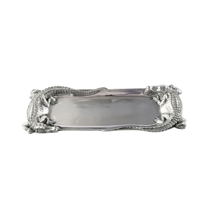 Arthur Court Alligator Figural Oblong Tray