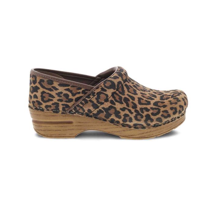 Dansko Professional Mini Leopard Suede Clogs