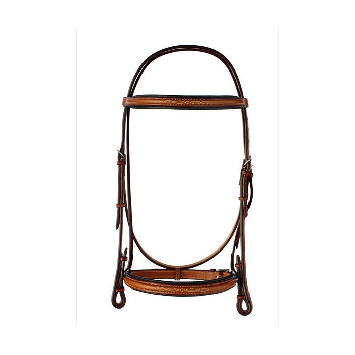 Edgewood Fancy Raised Padded 5/8" Width Bridle with Fancy Laced Reins