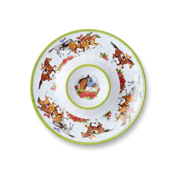 Day At The Races Melamine Chip & Dip Tray