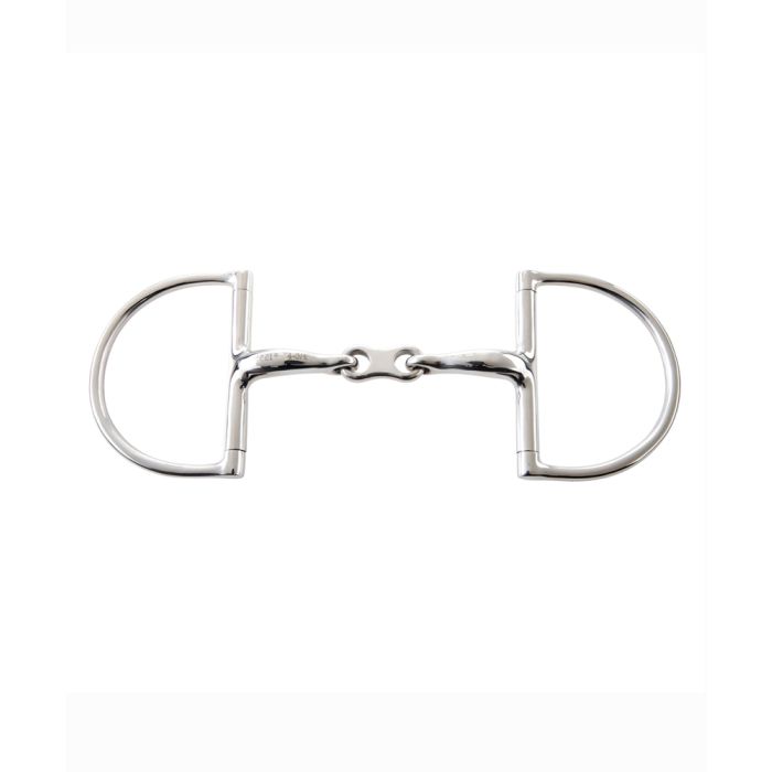 JP Korsteel Stainless Steel French Link Hunter Dee Ring Snaffle Bit