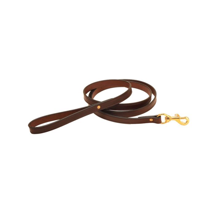 Tory Plain Creased Leather Dog Leash With Snap