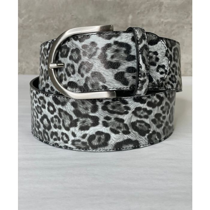 Tailored Sportsman Grey Leopard Belt
