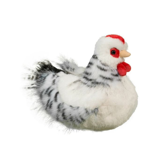 Douglas Toy Salty Black & White Hen