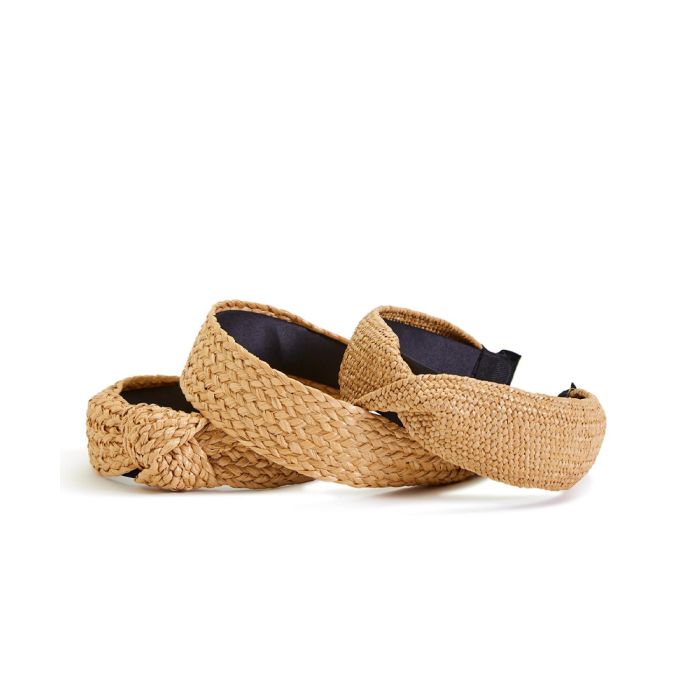 Two's Company Leslie Natural Straw Headbands