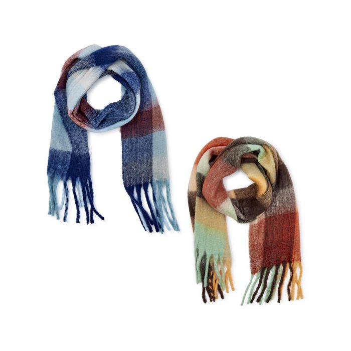 Two's Company Super Soft Brushed Plaid Scarf