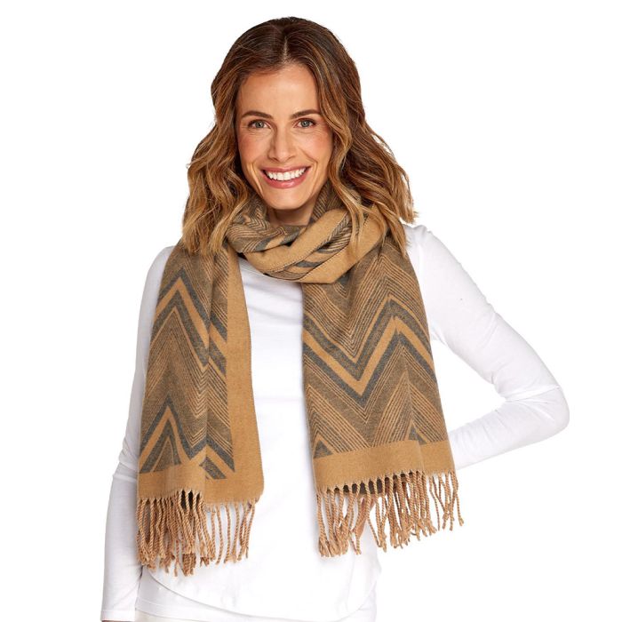 Two's Company Chevron Woven Scarf