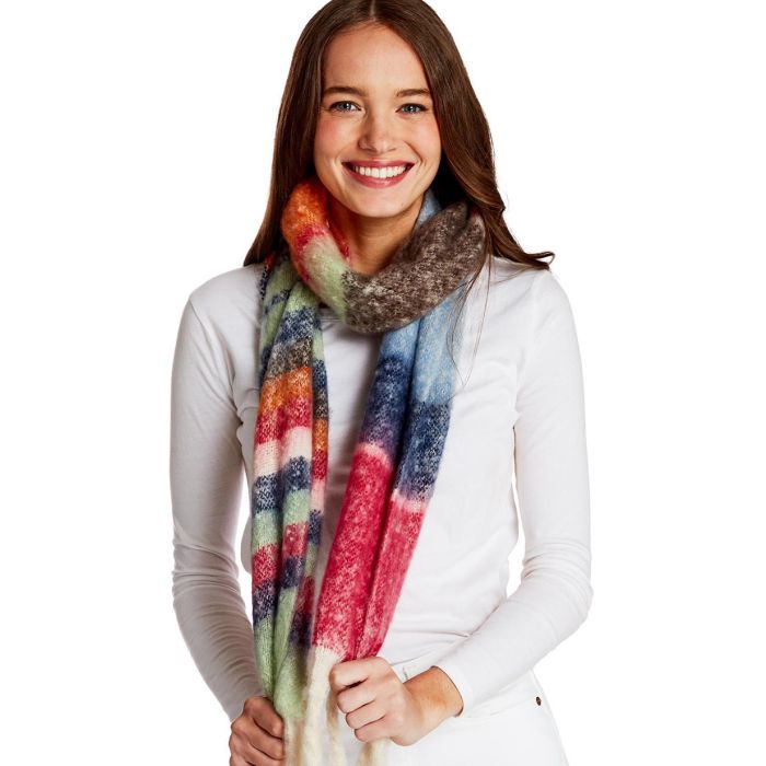 Twos Company Stripe Woven Scarf