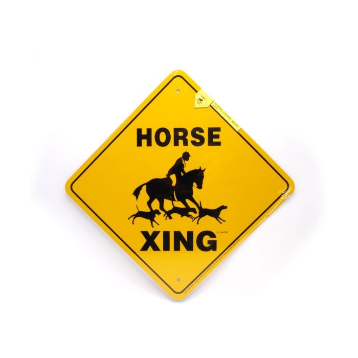 Noble Beast Horse X-ing - Hunt Aluminum Sign (12" x 12")