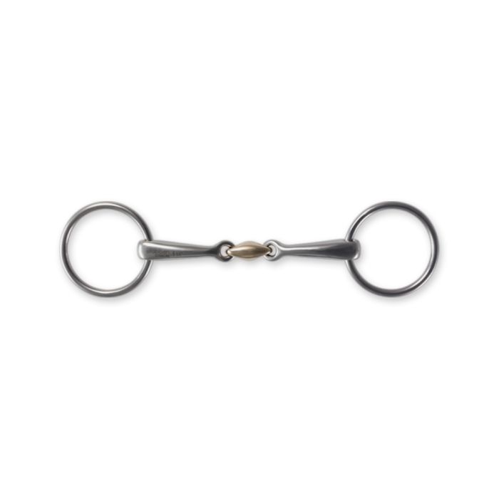 Stubben Steeltec Loose Ring Snaffle Bit W/ Sweet Copper Link