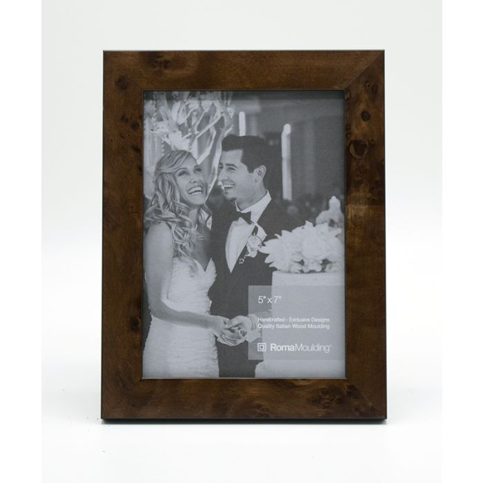 Dark Brown Burlwood 5 x 7 Frame