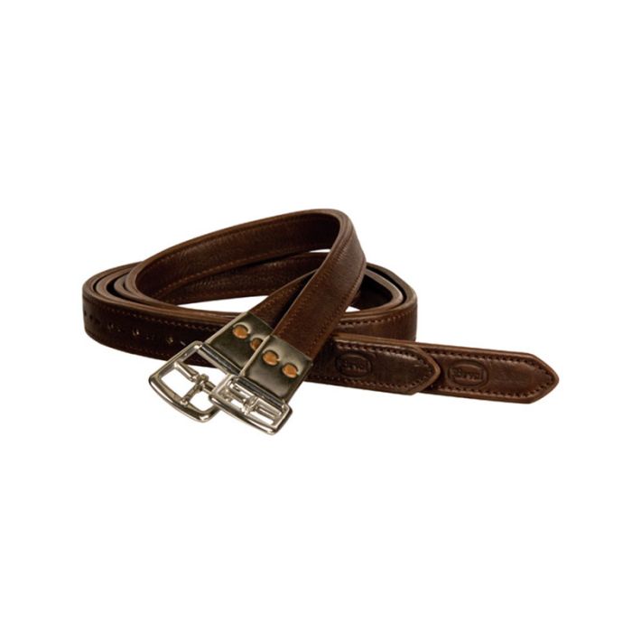 Beval Nylon Lined Flat Buckle Stirrup Leathers