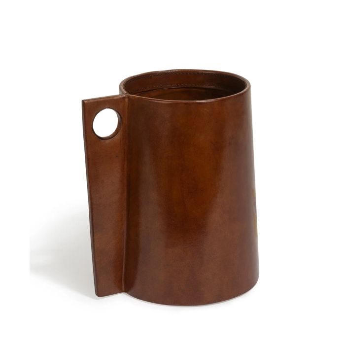 Milan Leather Vase, 7.25" x 10"