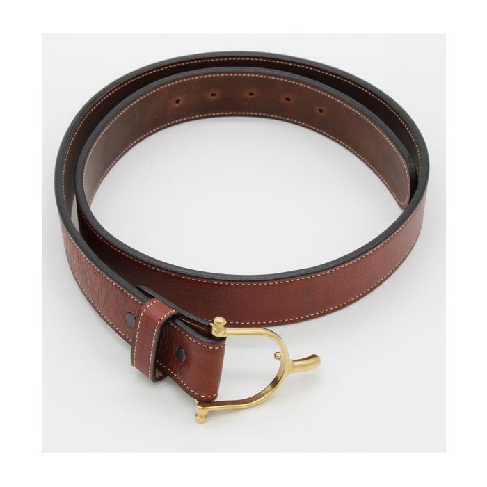 Tory 1.5" Dee Print Belt With Wheat Stitching & Spur Buckle