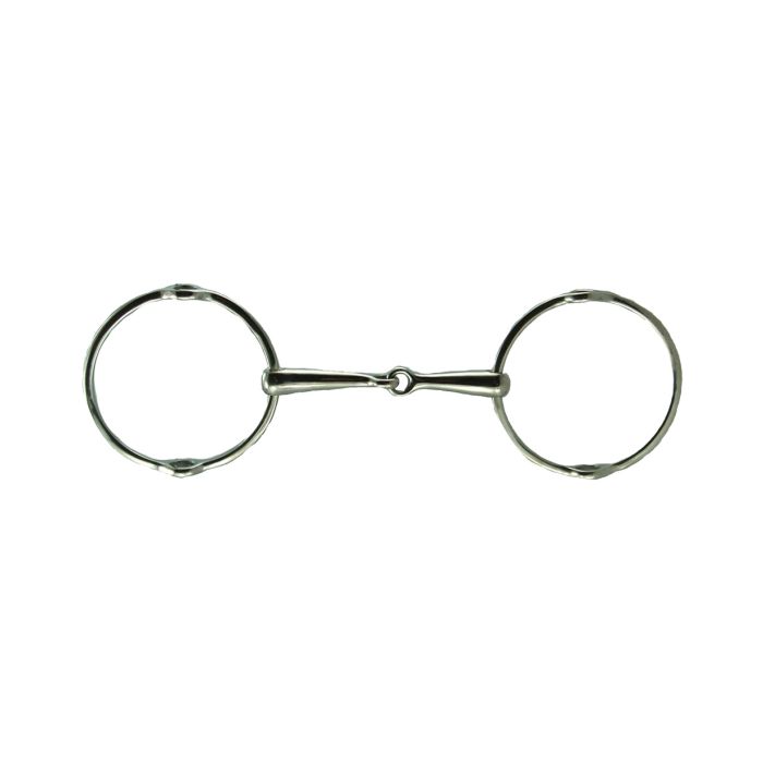 Intrepid Large Loose Ring Medium Jointed Solid Mouth Gag Bit