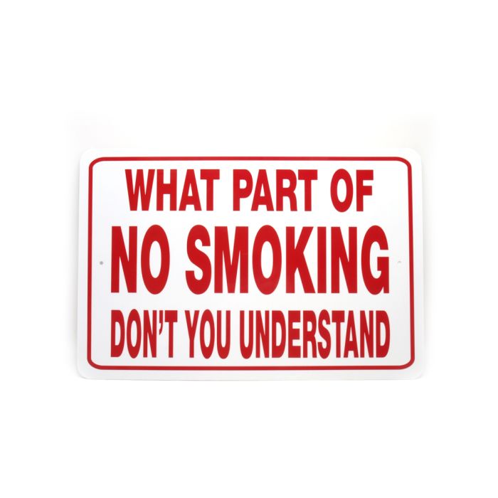 Noble Beast No Smoking - Understand Aluminum Sign (18" x 12")
