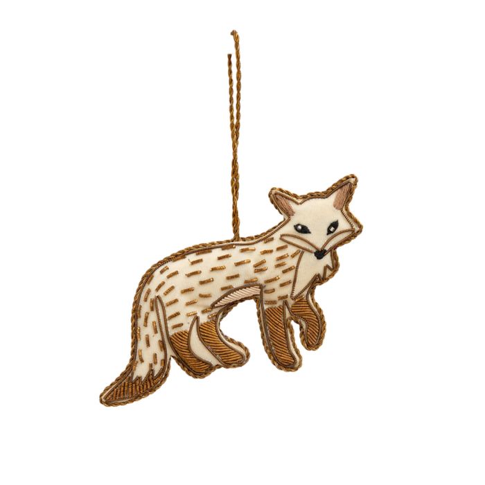Chehoma Hanging Hand Embroidered Fox Decoraction