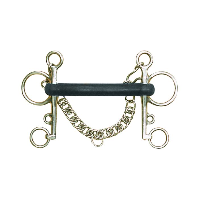 Centaur® Stainless Steel Hard Rubber Mullen Mouth Pelham