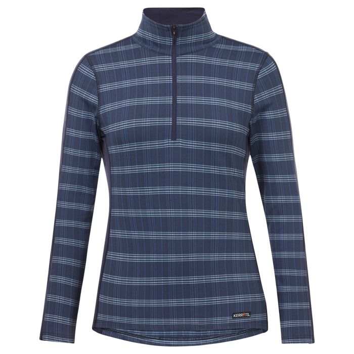 Kerrits Ladies Stretch Plaid Quarter Zip Top