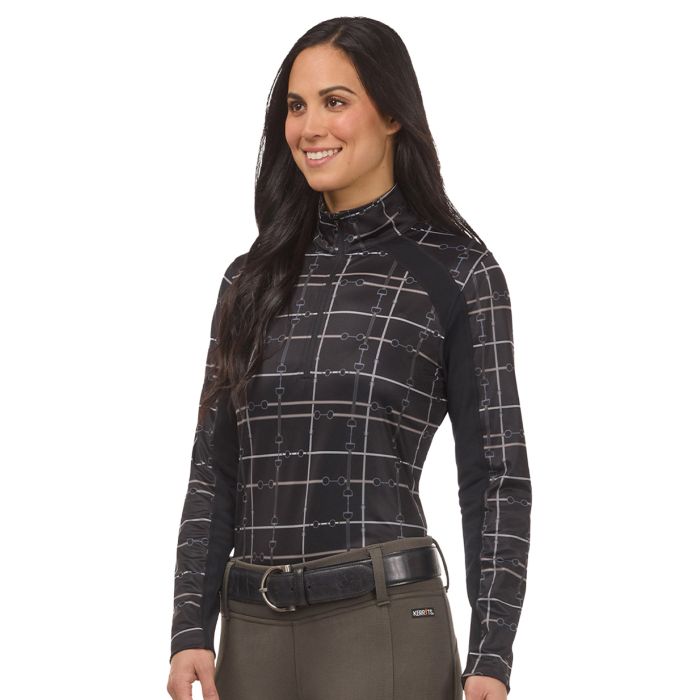 Kerrits Ladies First Level Quarter Zip Stretch Fleece Tech Top - Print