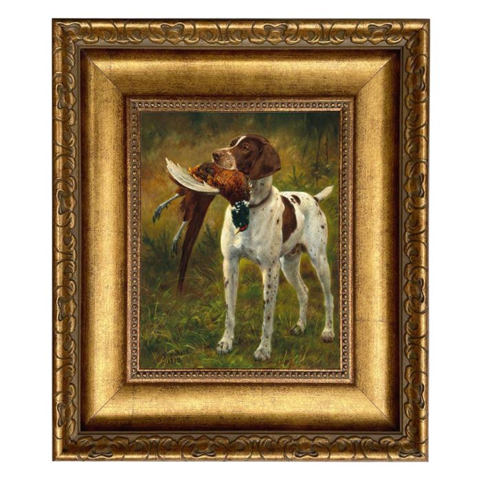 Madison Bay Co. English Pointer with Pheasant Painting on Canvas (8x10)