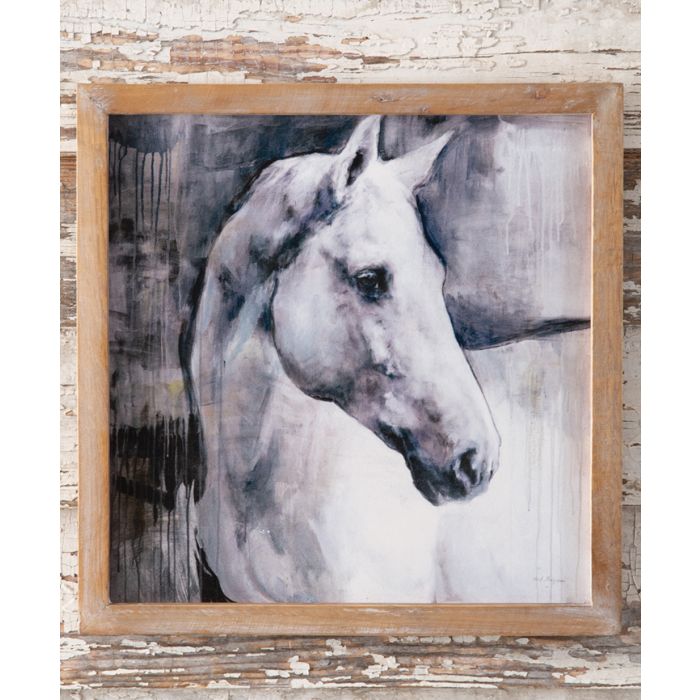 White Stallion Wall Art