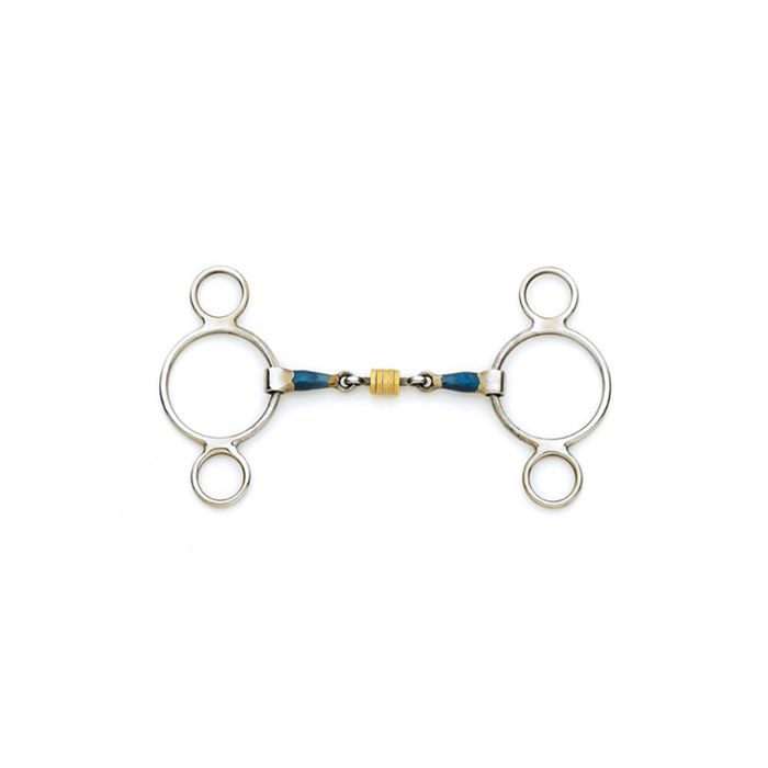 Centaur SS 2-Ring Gag w/ Loose Copper Rollers