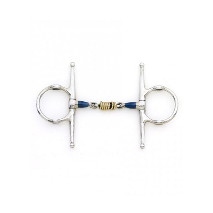 SS Full Cheek Gag w/ Loose Brass Roller Disks