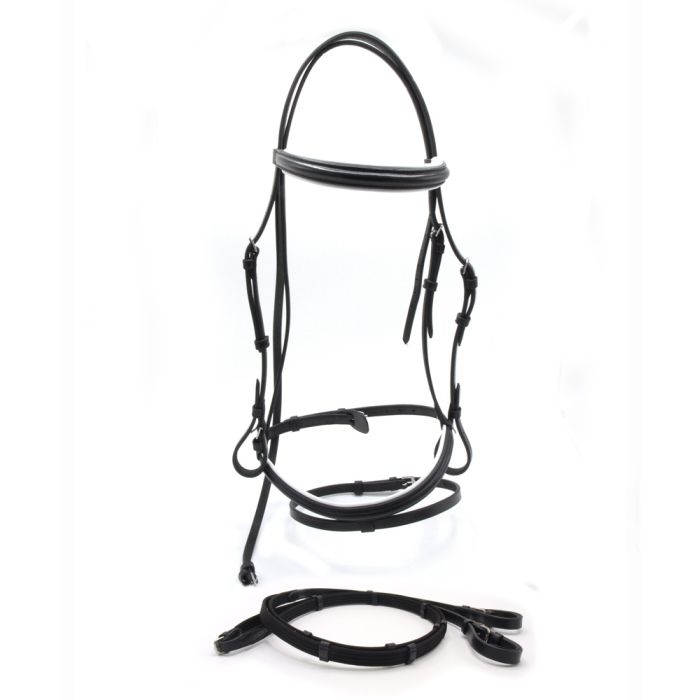 HDR Pro Padded Dressage Bridle with Web Reins