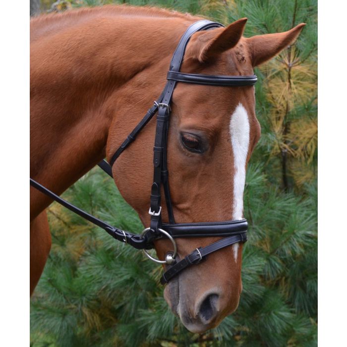 Red Barn Centerline Raised Padded Bridle w/ Crank