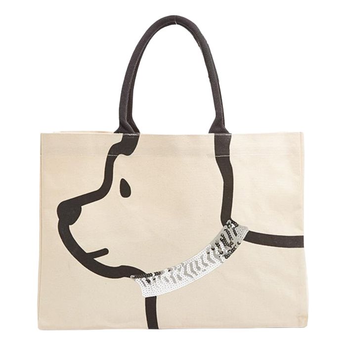 Two's Company Best Friend Sequin Dog Collar Tote Bag