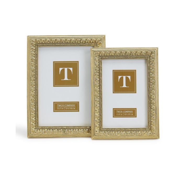 Two's Company Golden Gallery Finish Photo Frame (Multiple Sizes Available)