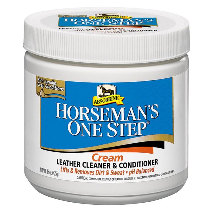 Absorbine Horseman’s One Step® Cream Leather Cleaner & Conditioner Jar (15oz)