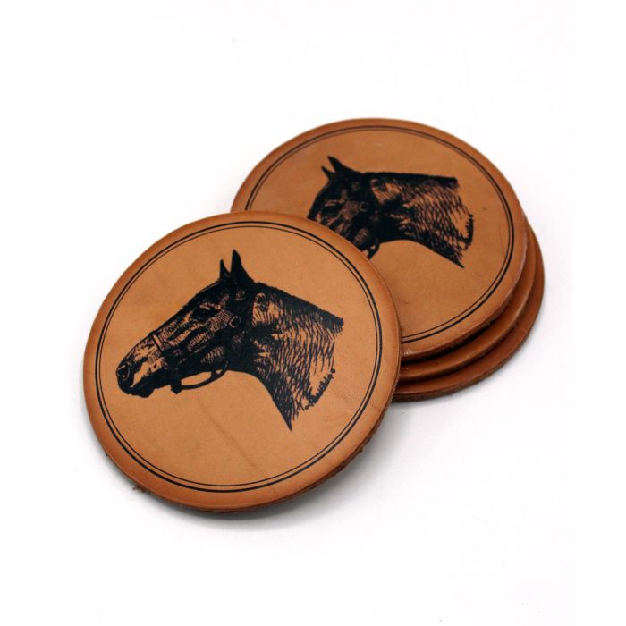 Richard Bishop Leather Coaster Set