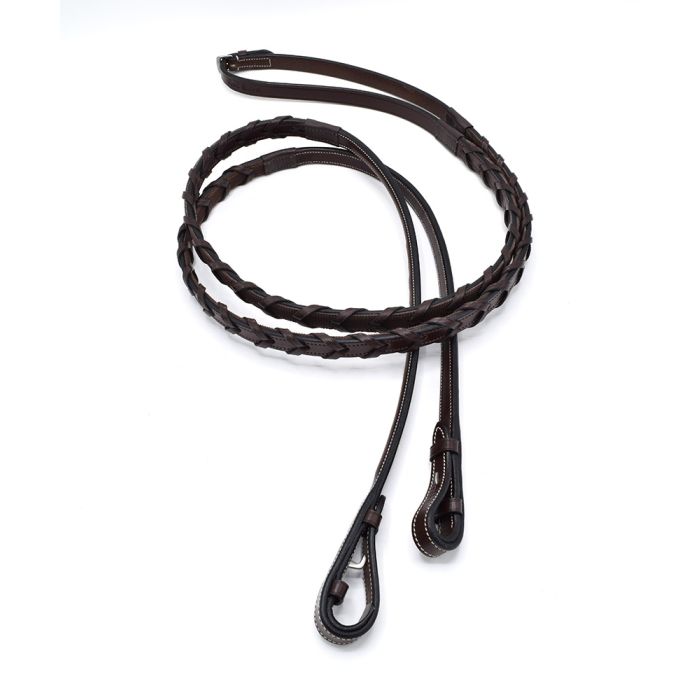Red Barn Stealth Laced Rubber Lined Rein
