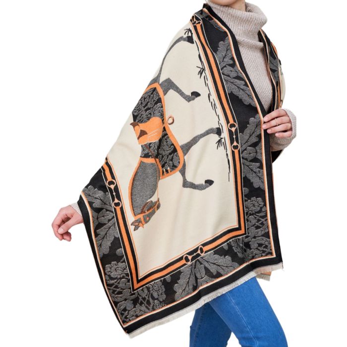 AWST Baroque Horses Acrylic Cashmere Scarf