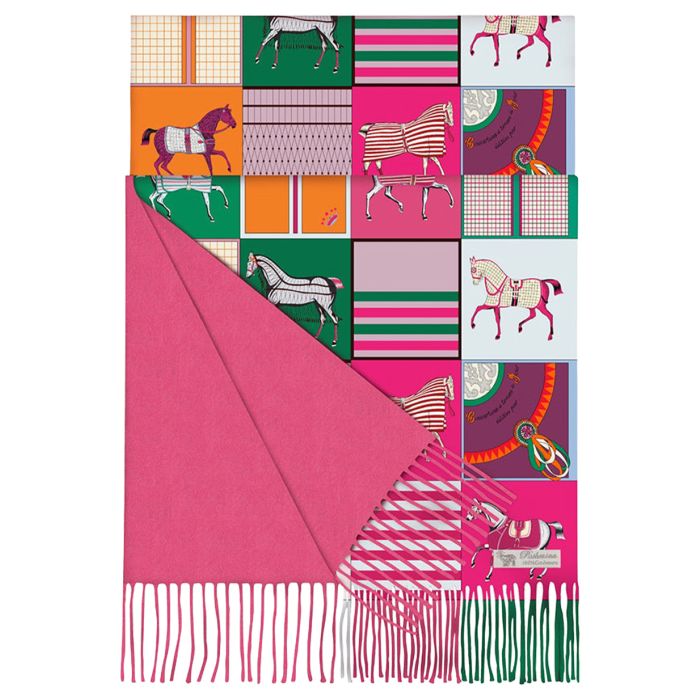 AWST Horses In Blankets Cashmere Scarf
