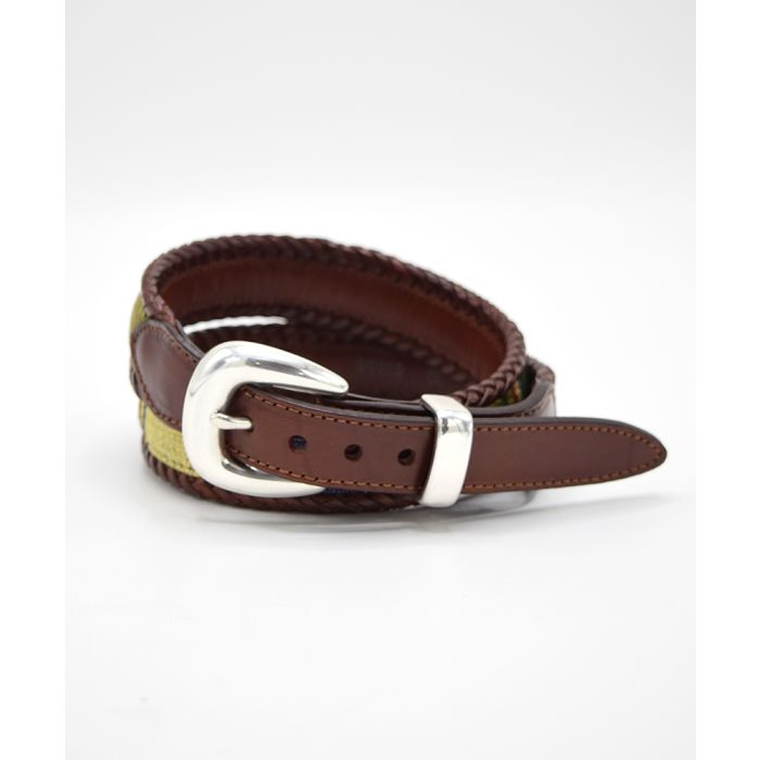 Brighton Santos Fabric Laced Leather Belt