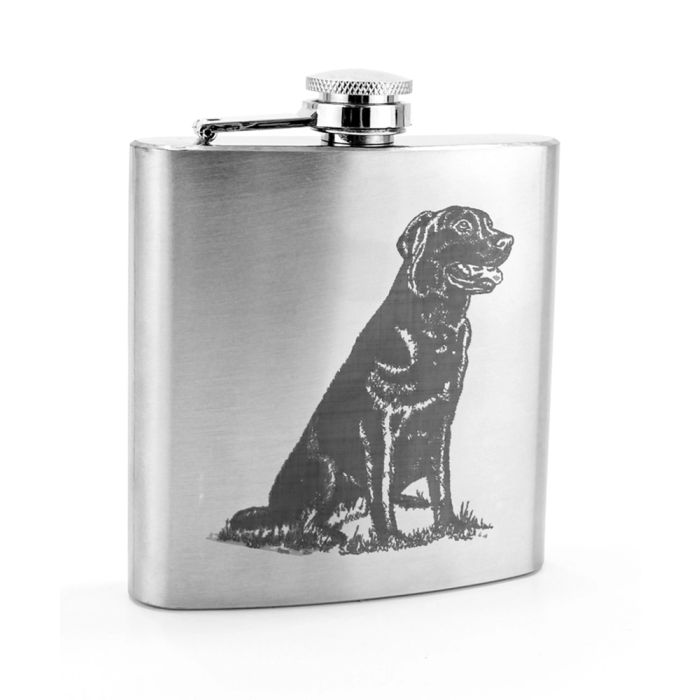 Sophos Polished Stainless Steel Hip Flask (6oz)