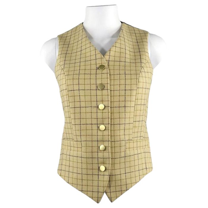 RJ Classics Ladies Aiken Tattersall Hunt Vest Platinum