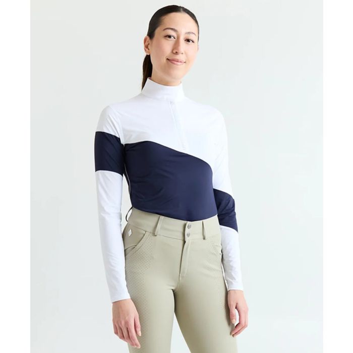 70 Degrees Ladies Asymmetrical Long Sleeve Show Shirt With UPF Protection